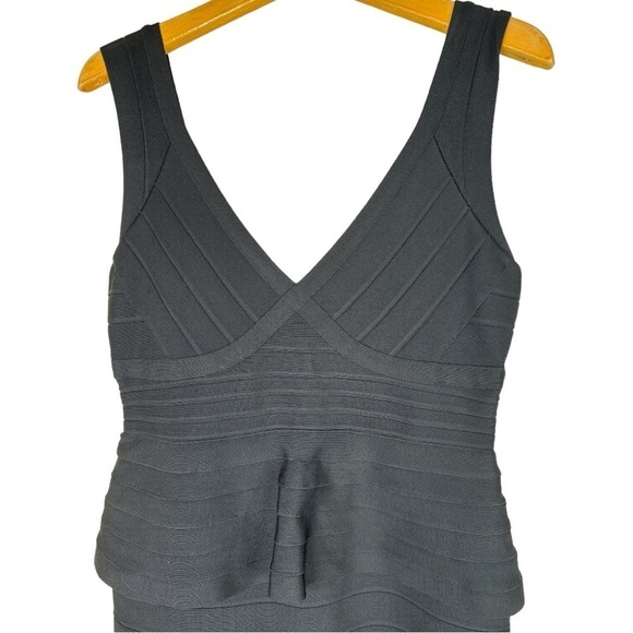 Hervé Léger Rebeca Peplum Bandage Dress Size Large - Picture 4 of 15